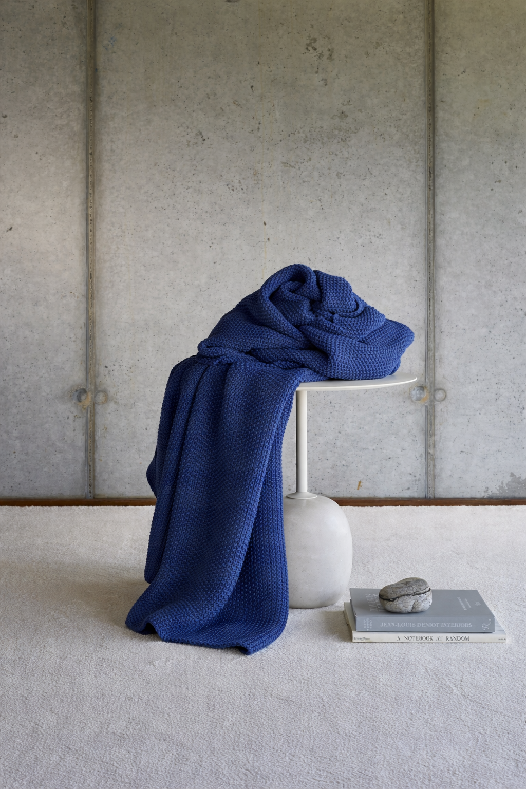 Royal Blue Cotton Knit Throw – Limited Summer Edition