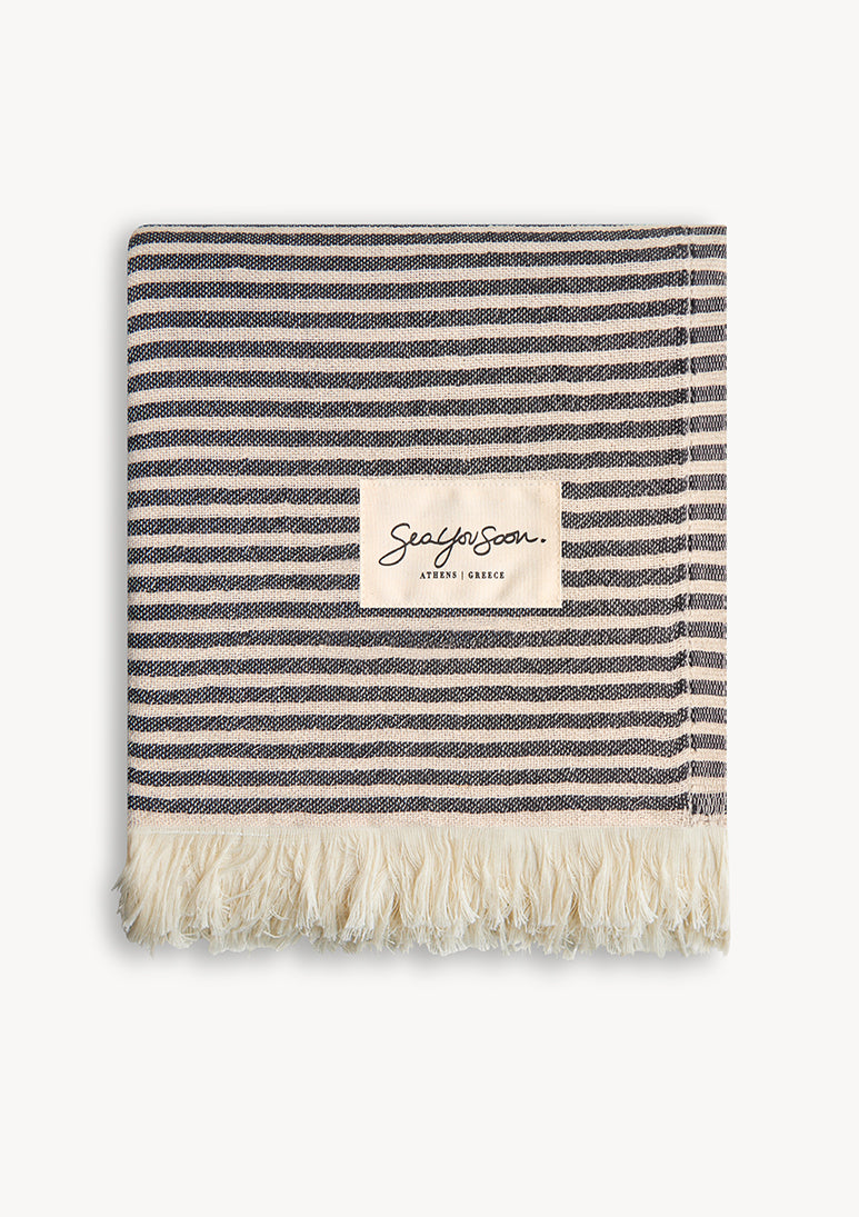 Gorgona beach towel black / Pre-order