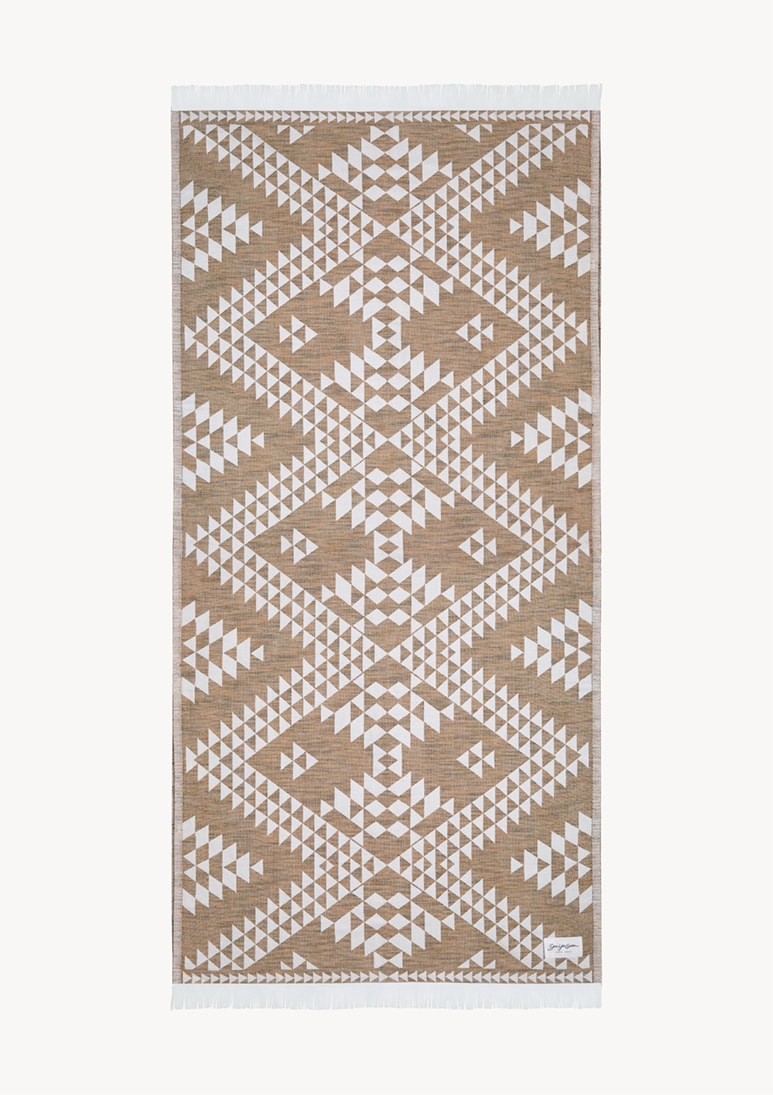 Zipolite jacquard beach towel mustard / Pre-order