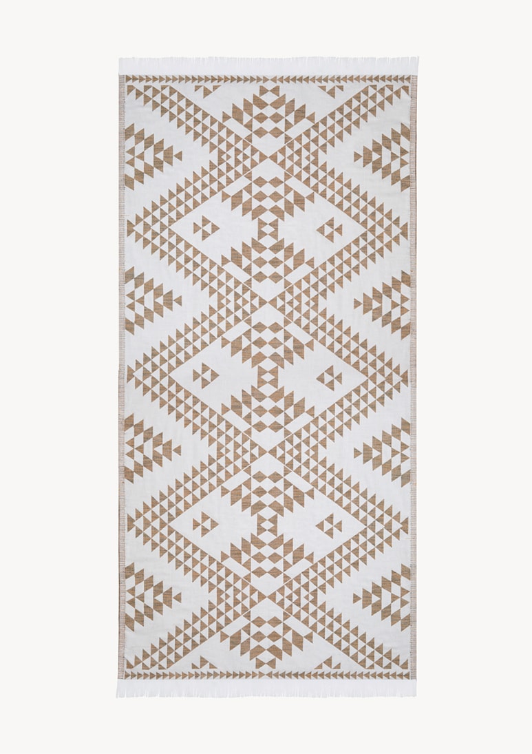 Zipolite jacquard beach towel mustard / Pre-order
